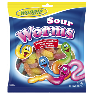 Woogie Kyselé žížalky 250 g IDDRZ66ad5cc5-7b45-4711-9488-67ddb0f792bc