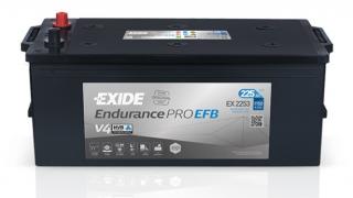 EXIDE EndurancePRO EFB 12V 225Ah 1150A EX2253  česká distribuce, připravena k použití + výkup staré autobaterie při doručení nové