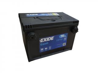 Exide Excell 12V 70Ah 740A EB708  česká distribuce, připravena k použití + výkup staré autobaterie při doručení nové