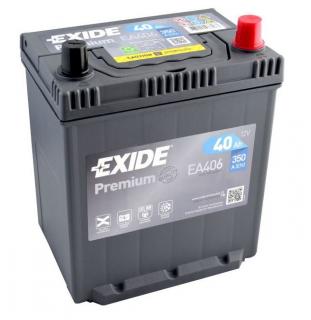 Exide Premium 12V 40Ah 350A EA406  česká distribuce, připravena k použití + výkup staré autobaterie při doručení nové