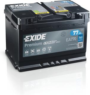 Exide Premium 12V 77Ah 760A EA770  česká distribuce, připravena k použití + výkup staré autobaterie při doručení nové