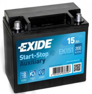 Exide Start-Stop Auxiliary 12V 15Ah 200A, EK151