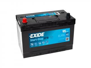 Exide Start-Stop EFB 12V 95Ah 800A EL955 (levá)  česká distribuce, připravena k použití + výkup staré autobaterie při doručení nové