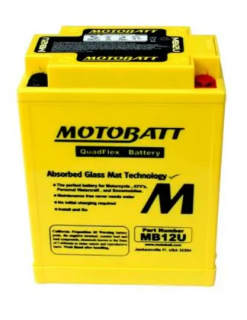 Motobaterie Motobatt MB12U 12V 14Ah 170A  česká distribuce, připravena k použití