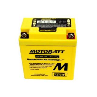 Motobaterie Motobatt MB3U 12V 3,8Ah 50A  česká distribuce, připravena k použití