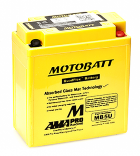 Motobaterie Motobatt MB5U 12V 7Ah 90A  česká distribuce, připravena k použití