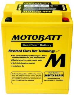 Motobaterie Motobatt MBTX14AU 12V 16,5Ah 210A  česká distribuce, připravena k použití