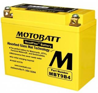 Motobatt motobaterie 9Ah 140A 12V MBT9B4 (YT9B-BS,CT9-B4)