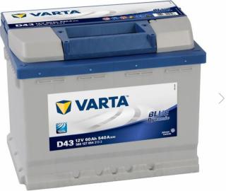 Varta Blue Dynamic 12V 60Ah 540A 560 127 054, D43, levá  česká distribuce, připravena k použití + výkup staré autobaterie při doručení nové