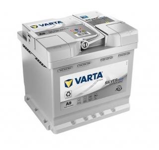 Varta Silver Dynamic Start-Stop AGM 12V 50Ah 540A, 550 901 054, XEV A9  česká distribuce, připravena k použití + výkup staré autobaterie při doručení…