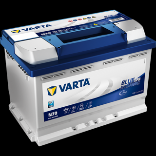 Varta Start-Stop (EFB) 12V 70Ah 760A 570 500 076, N70  česká distribuce, připravena k použití + výkup staré autobaterie při doručení nové