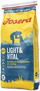 JOSERA Light  Vital, Nízkotučné krmivo pro psy, Superprémiové suché krmivo pro dospělé psy, 1 balení (1 x 15 kg) 4032254744047