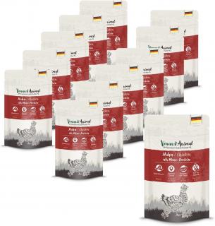 Venandi Animal Premium mokré krmivo pro kočky, kuřecí maso jako monoprotein 6 x 125 g, bez obilnin a přírodní, 0.75kg 3301112