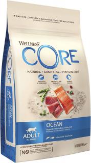 Wellness CORE Adult Ocean,granule pro kočky, losos a tuňák, 4 kg - 1.75kg 10831