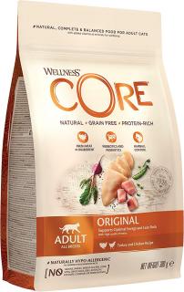 Wellness CORE Adult Original, granule pro kočky, krůtí a kuřecí maso, 300 g - 300g 10723