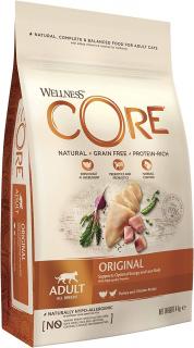 Wellness CORE Adult Original, granule pro kočky krůtí a kuřecí maso, 4 kg - 1.75kg 10830