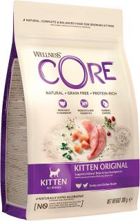 Wellness CORE Kitten Original, granule pro koťata, kuřecí a krůtí maso, 300 g - 1.75kg 10727