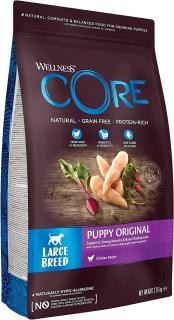 Wellness CORE Large Breed Puppy Original granule  pro štěňata ,  kuře, 2,75 kg 10809