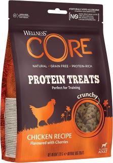 Wellness CORE Protein Treats Crunchy Chicken  Cherries, Pamlsky pro psy Křupavé kuře a třešně, bez obilovin 2 x 170 g - Křupavé kuře a Třešně 10531