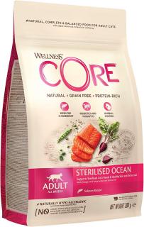 Wellness CORE Sterilized Ocean, granule pro sterilizované kočky, losos  tuňák, 300 g - 1.75kg 10716