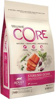 Wellness CORE Sterilized Ocean,granule pro sterilizované kočky, losos  tuňák, 4 kg - 1.75kg 10833