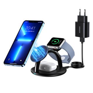 Choetech T587-F Wireless Charger 3in1 iPhone 12/13/14, AirPods Pro, Apple Watch black