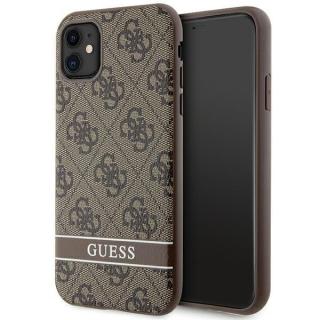 Guess 4G Printed Stripe - Kryt na iPhone 11 / iPhone XR (hnědý)