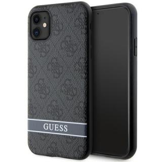 Guess GUHCN61P4SNK Apple iPhone 11/XR šedý pevný obal 4G Stripe