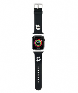 Karl Lagerfeld 3D Gumový řemínek Karl&Choupette Heads pro Apple Watch 38/40/41 mm