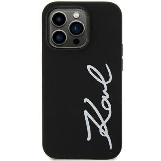 Karl Lagerfeld Silicone Signature - Kryt na iPhone 11 (černý)