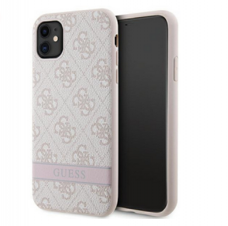 Kryt Guess iPhone 11 / Xr pink hardcase 4G Stripe (GUHCN61P4SNP)