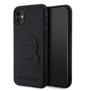 Kryt Karl Lagerfeld KLHCN613DRKNK iPhone 11 / Xr 6.1  black hardcase Rubber Karl Head 3D (KLHCN613DRKNK)