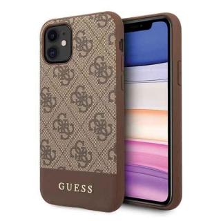 Pouzdro Guess 4G Stripe iPhone 11 hnědé