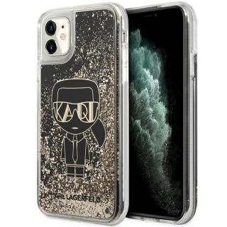 Pouzdro Karl Lagerfeld Liquid Glitter Gatsby iPhone 11 černé