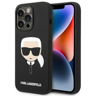 Pouzdro Karl Lagerfeld Liquid Silicone Ikonik NFT iPhone 14 Pro černé