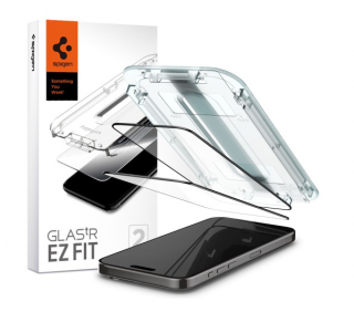 Spigen Glass tR EZ Fit 2 Pack, FC Black - iPhone 15 Pro AGL06893