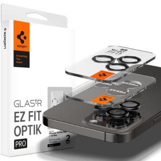 Spigen GLAStR EZ FIT Optik PRO 2-Pack iPhone 14 Pro / 14 Pro Max černá