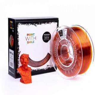 PRINT WITH SMILE PET-G - 1,75 mm - Orange Glass - 1 Kg