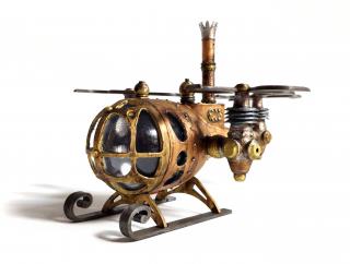 Steampunk vrtulník Provedení: Sestavený a nabarvený model