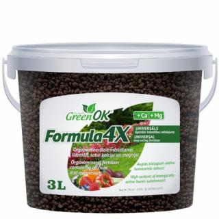 GreenOK FORMULA 4X Organominerální hnojivo NPK 2,2-2,2-5,0 | Ca, Mg 2,8 – 1,6, 3l