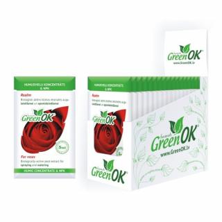 GreenOK  Pro Růže kapalné organominerální hnojivo. Koncentrát huminových látek + NPK, 5ml