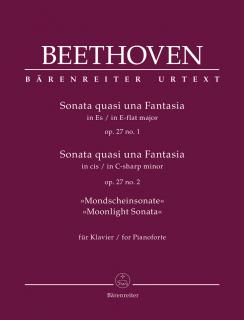 Sonata quasi una Fantasia for Pianoforte E-flat major, C-sharp minor op. 27/1+2 Moonlight Sonata