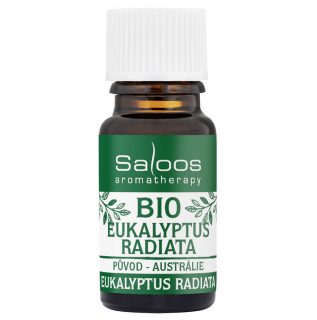 Bio Esenciální olej EUKALYPTUS RADIATA 5ml SALOOS (100% přírodní bio esenciální olej se svěží jemnou vůní je mimořádně vhodný pro děti (již od 9. týdne věku) )