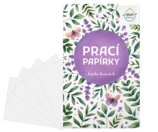 Prací papírky BOŽSKÁ LEVANDULE 5 praní (Prací papírky BOŽSKÁ LEVANDULE balení/5 ks pracích papírků - 5 praní)