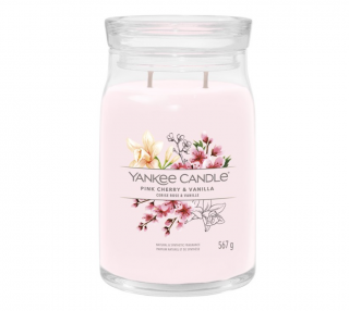 Vonná svíčka PINK CHERRY  VANILLA Yankee Candle Signature 567 g (Vonná svíčka PINK CHERRY  VANILLA Yankee Candle Signature 567 g)