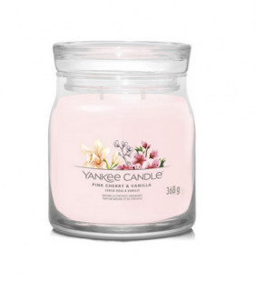 Vonná svíčka PINK CHERRY  VANILLA Yankee Candle Signature střední - 368 g (Vonná svíčka PINK CHERRY  VANILLA Yankee Candle Signature 368 g)