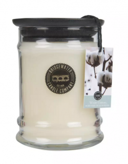 Vonná svíčka White Cotton - Bridgewater Candle Company 250 g - Dřevitá (Vonná svíčka White Cotton 250 g)