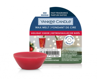 Vonný vosk -  HOLIDAY CHEER - Yankee Candle (Vánoční veselí - Užijte si sváteční atmosféru s hřejivou a sladkou kombinací kardamomu, ostružinového vína a vanilkového cukru)