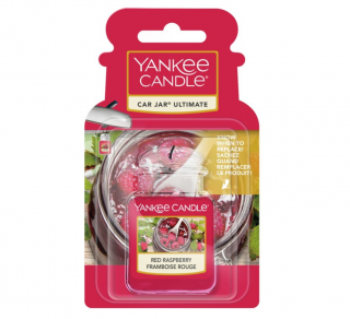 Vůně do auta - Luxusní Visačka gelová - RED RASPBERRY (Luxusní Gelová visačky YANKEE CANDLE Neutralizuje pachy a provoní auto až na 1 měsíc)