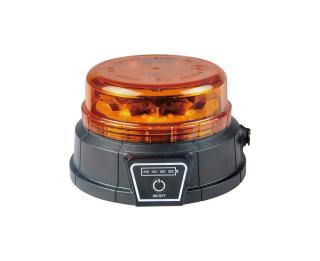 Výstražný AKU LED maják, montáž na magnet, oranžový, 12-24V (TT.14400)